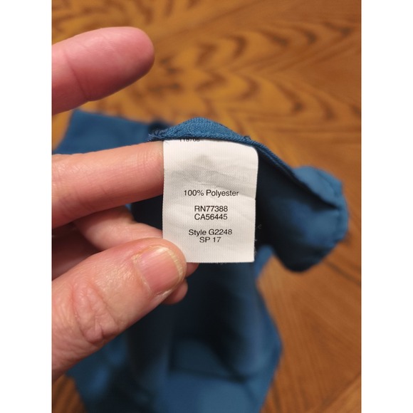 J Crew Women's Sleeveless Ruffle Work Office Blouse Small 00 Teal Preppy Cottage - Picture 9 of 10